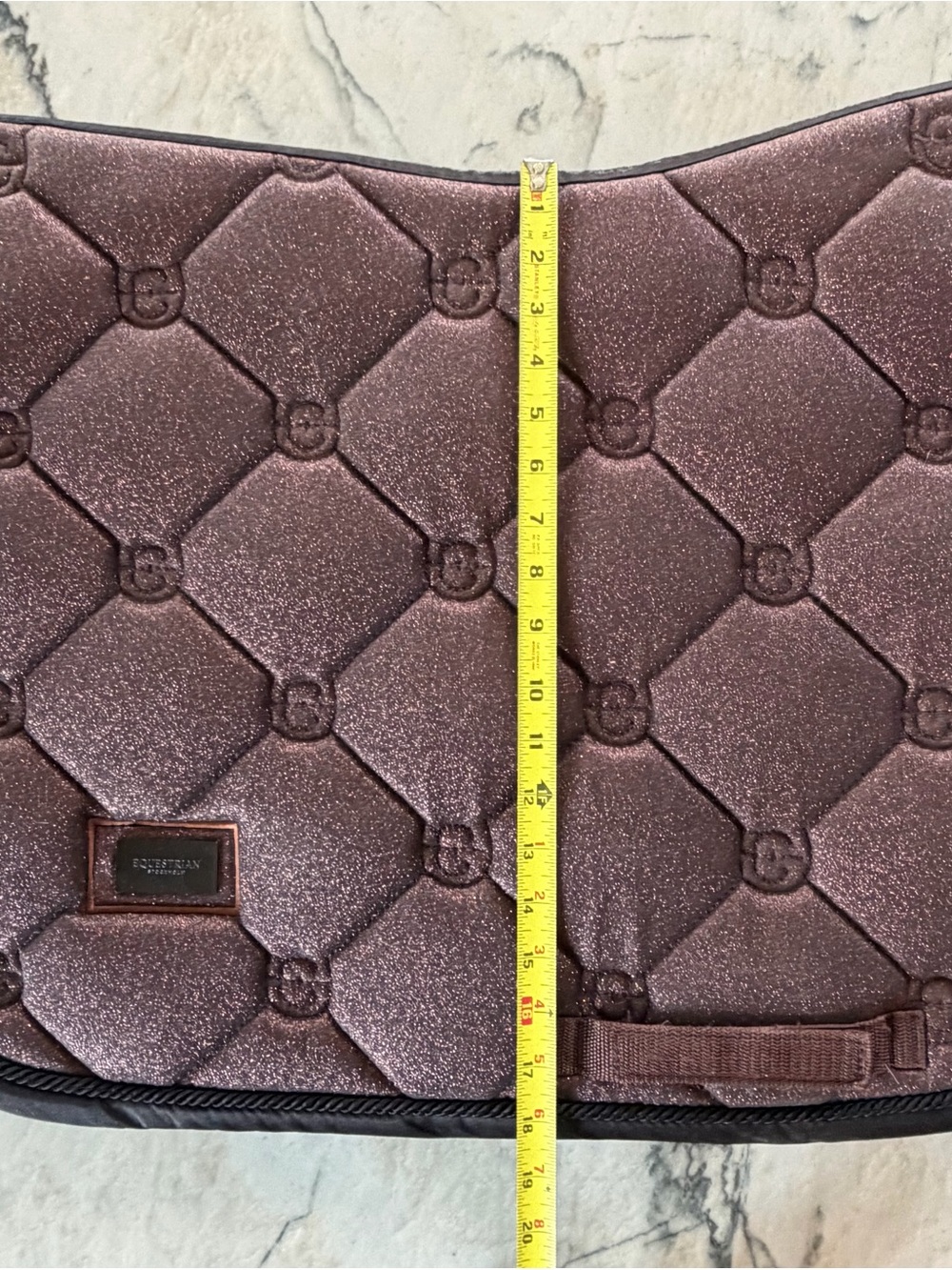 Equestrian Stockholm Quilted Metallic Mahogany Glimmer Saddle Pad - Full Size - Picture 7 of 14